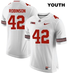 Youth NCAA Ohio State Buckeyes Bradley Robinson #42 College Stitched Authentic Nike White Football Jersey QF20G80IF